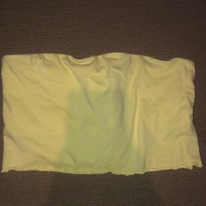 yellow pacsun basic tube top